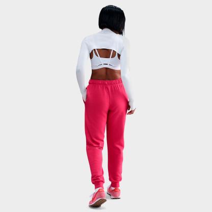 Women's Nithtke Sportswear Club Fleece Mid-Rise Jogger Pants - Rush Pink/White