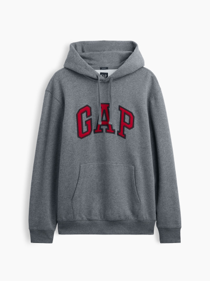 Adult VintageSoft Arch Logo Hoodie - Charcoal grey