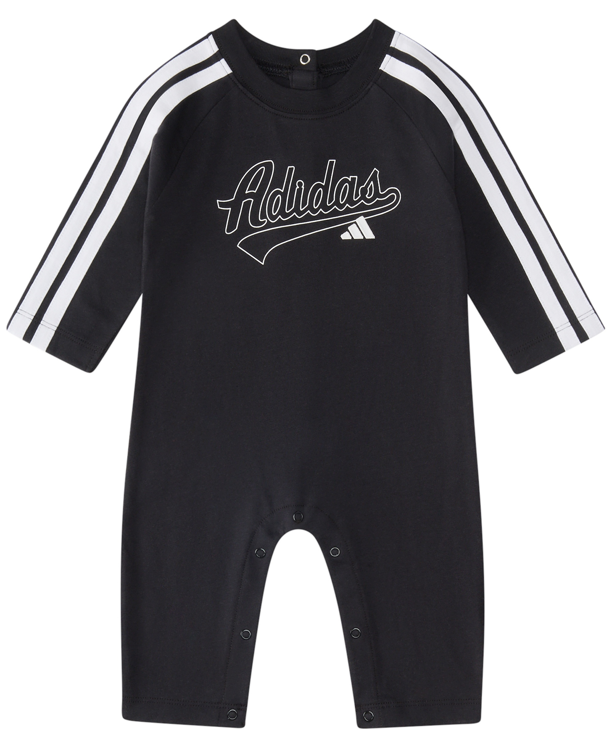 adidas Baby Boys' Classic Raglan Long-Sleeve Coverall - Black