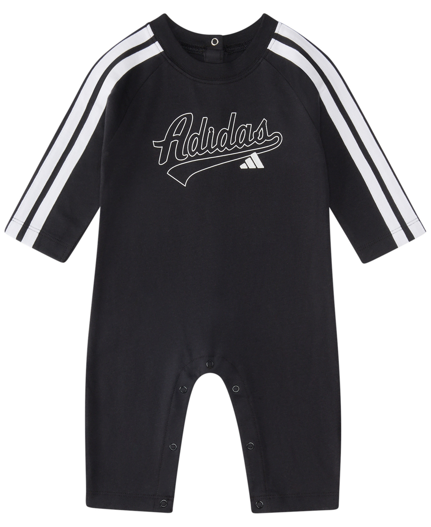 adidas Baby Boys' Classic Raglan Long-Sleeve Coverall - Black