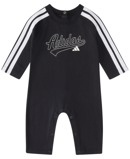 adidas Baby Boys' Classic Raglan Long-Sleeve Coverall - Black