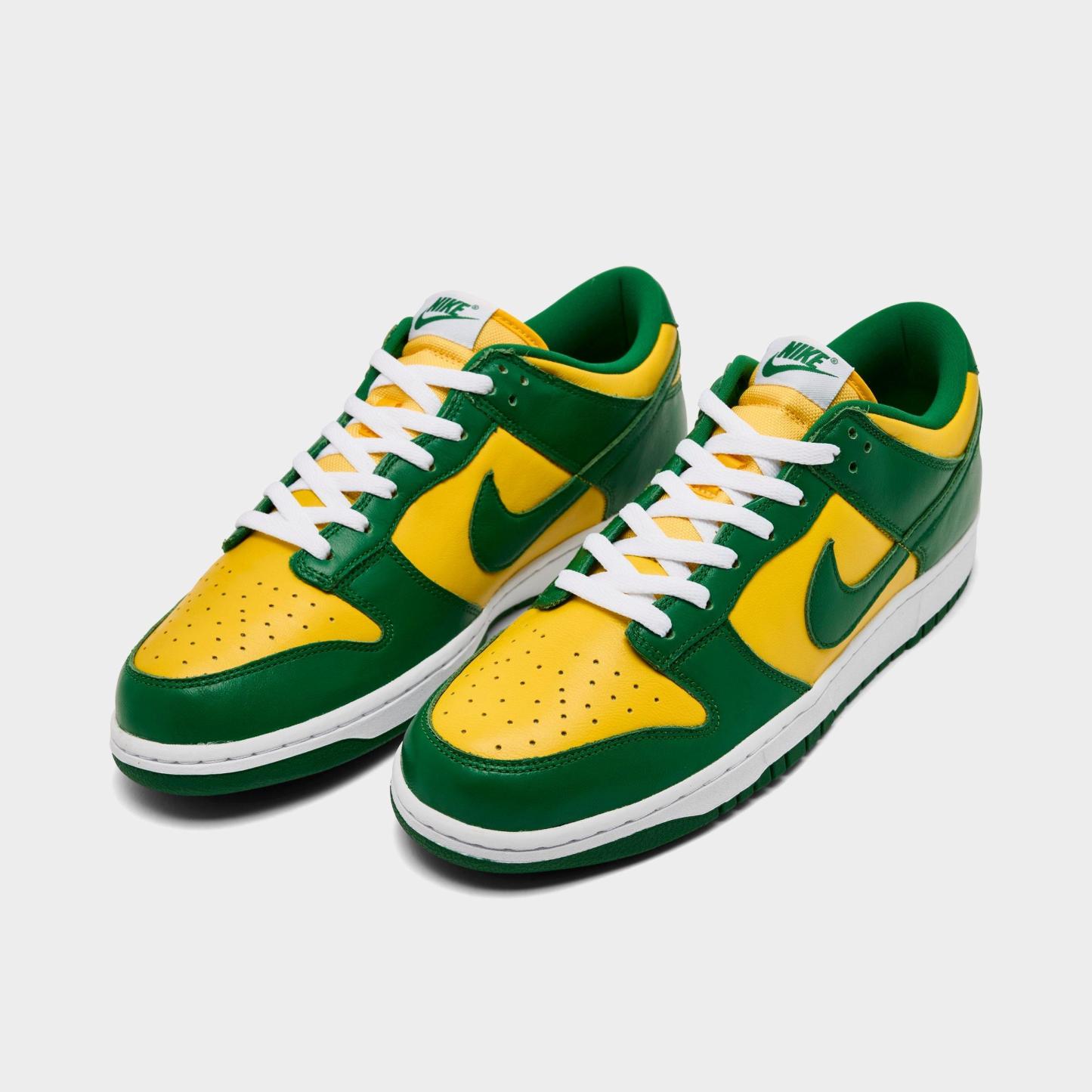 Men's Nithtke Dunk Low SP Casual Shoes - Varsity Maize/Pine Green/White - Both shoes facing left