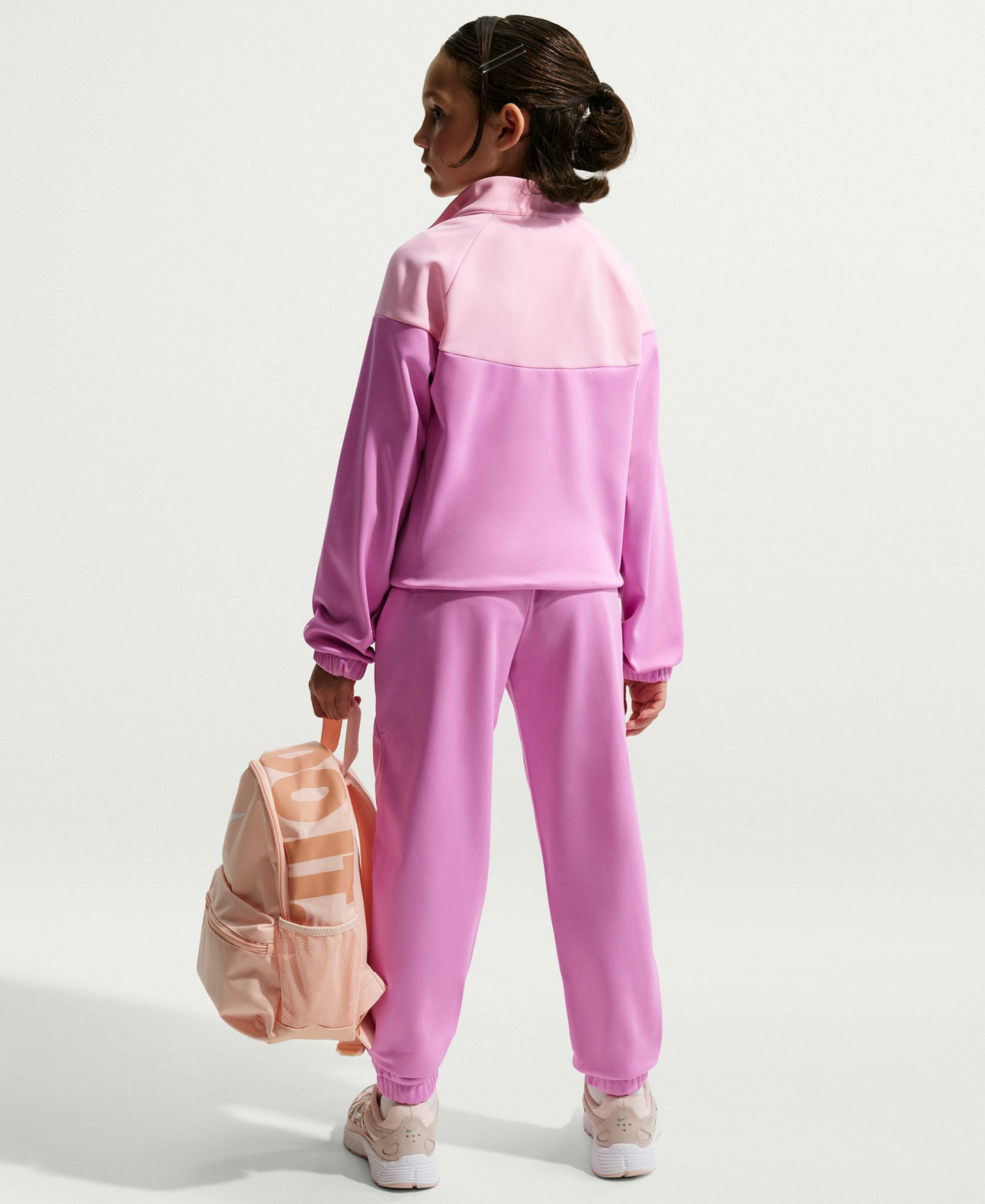 Nike Boys' and Girls' 7-20 Sportswear Dri-FIT Long-Sleeve Jacket and Pants, 2-Piece Set - Soft Pink