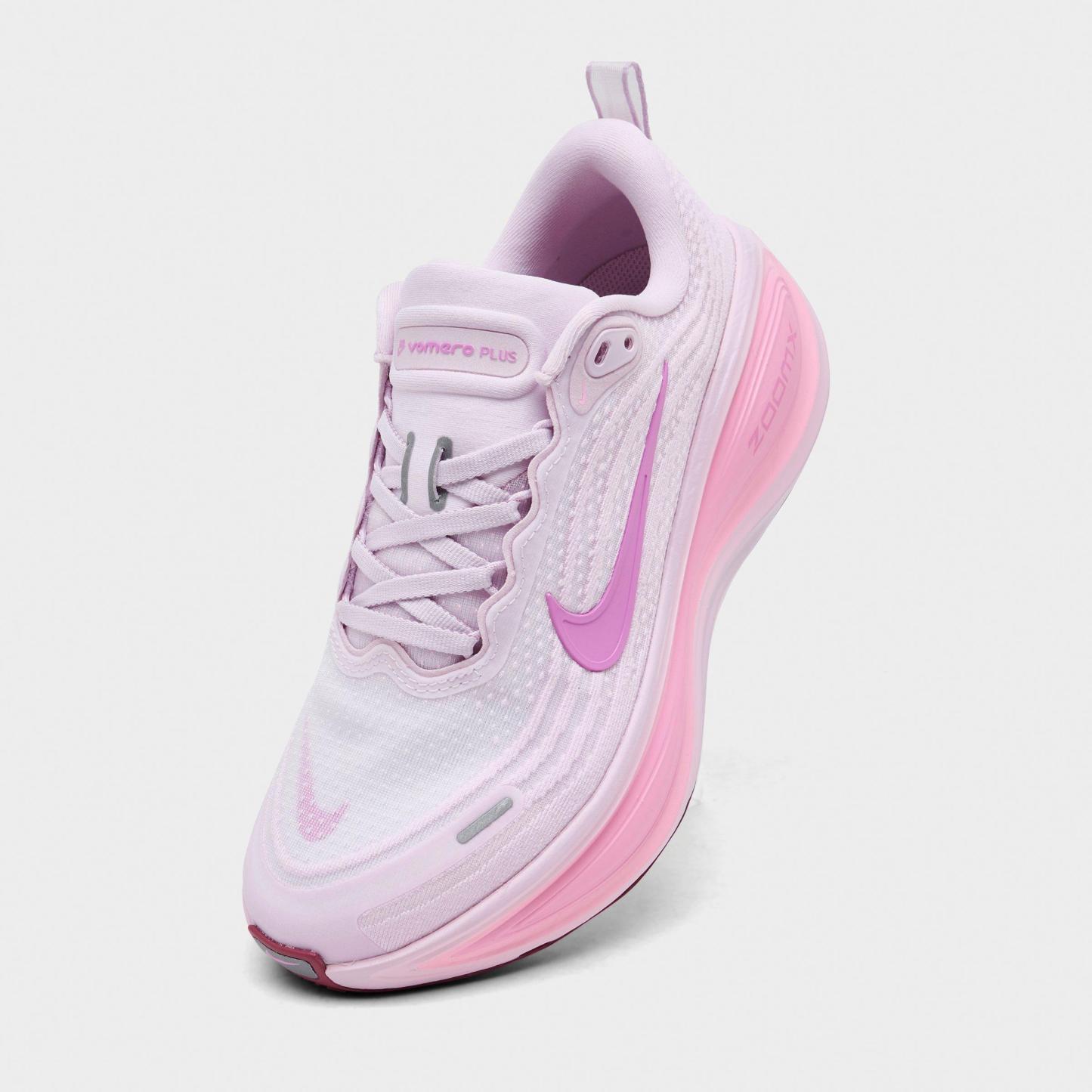 Women's Nithtke Vomero Plus Running Shoes - Part 1 - Bleached Lilac/Pink Rise/Pink Foam/Light Magenta - Detail shot