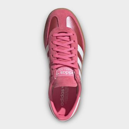 Big Kids' adidas Originals Handball Spezial Casual Shoes - Part 1 - Pink Fusion/White/Gum - Top view