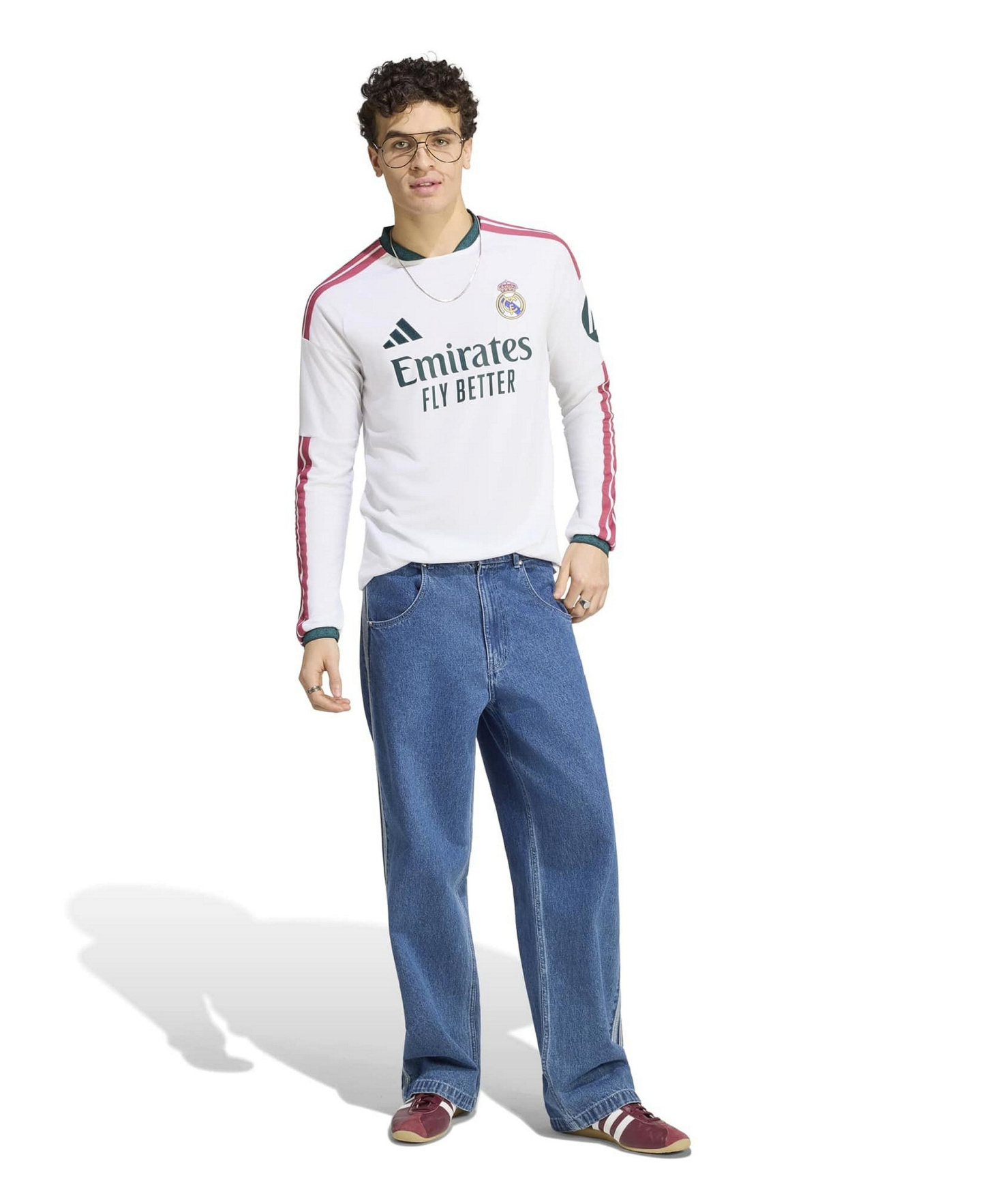 adidas Men's White Real Madrid 2026/27 Home Replica Long Sleeve Jersey - White