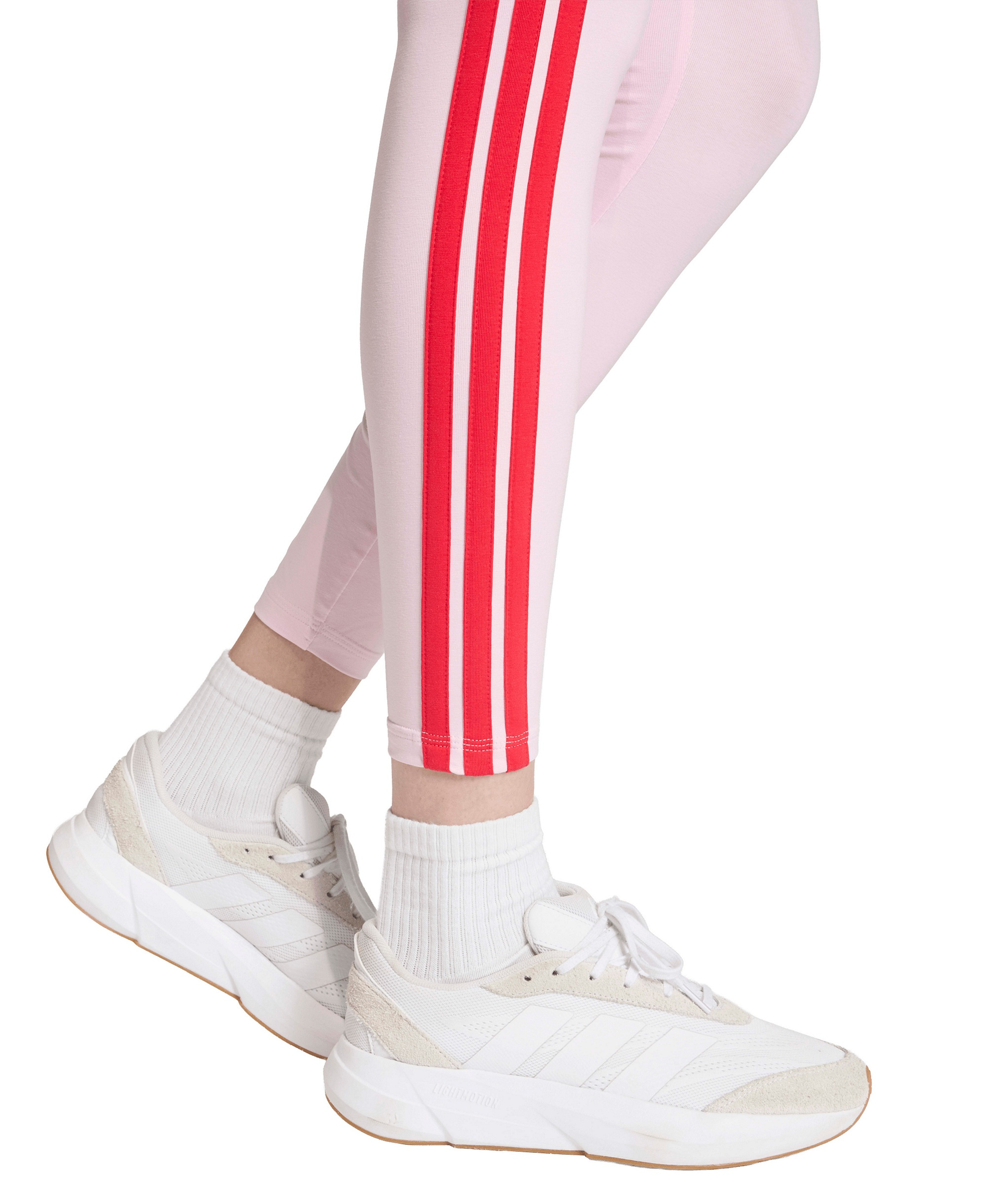adidas Plus Size Essentials 3-Stripes Cotton Leggings - Brght Pink