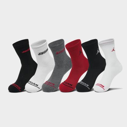 Big Kids' Jordan Legend Crew Socks (6-Pack) - Multi-Color - view 1