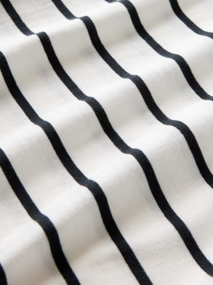Organic Cotton VintageSoft T-Shirt - White and black stripe