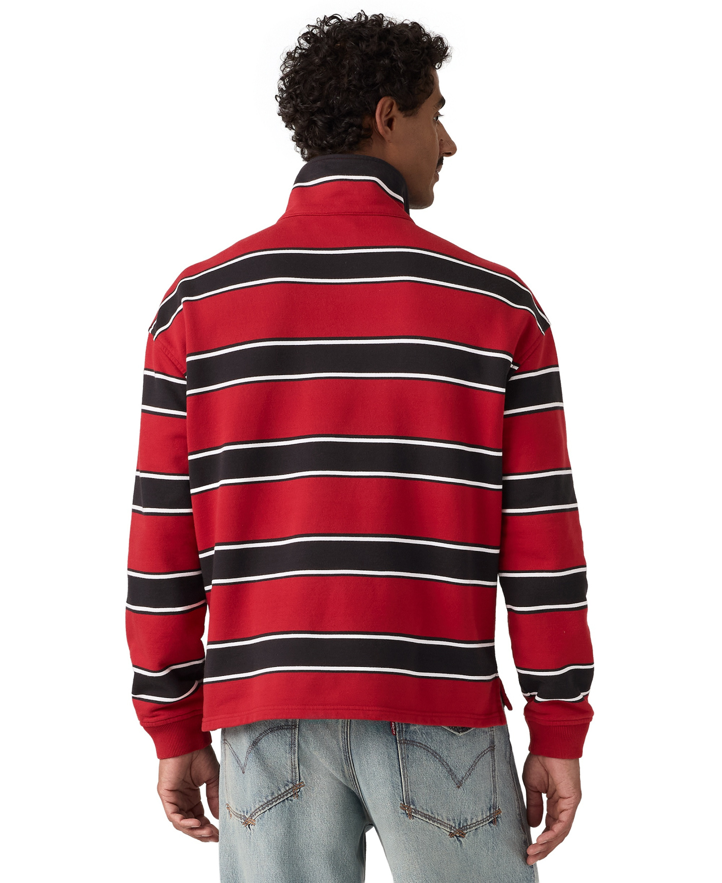 Levi's Men's Cameron Quarter-Zip Sweater - Stripe Emboldened
