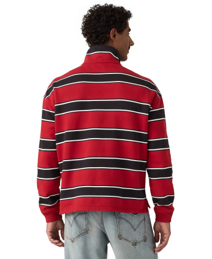 Levi's Men's Cameron Quarter-Zip Sweater - Stripe Emboldened