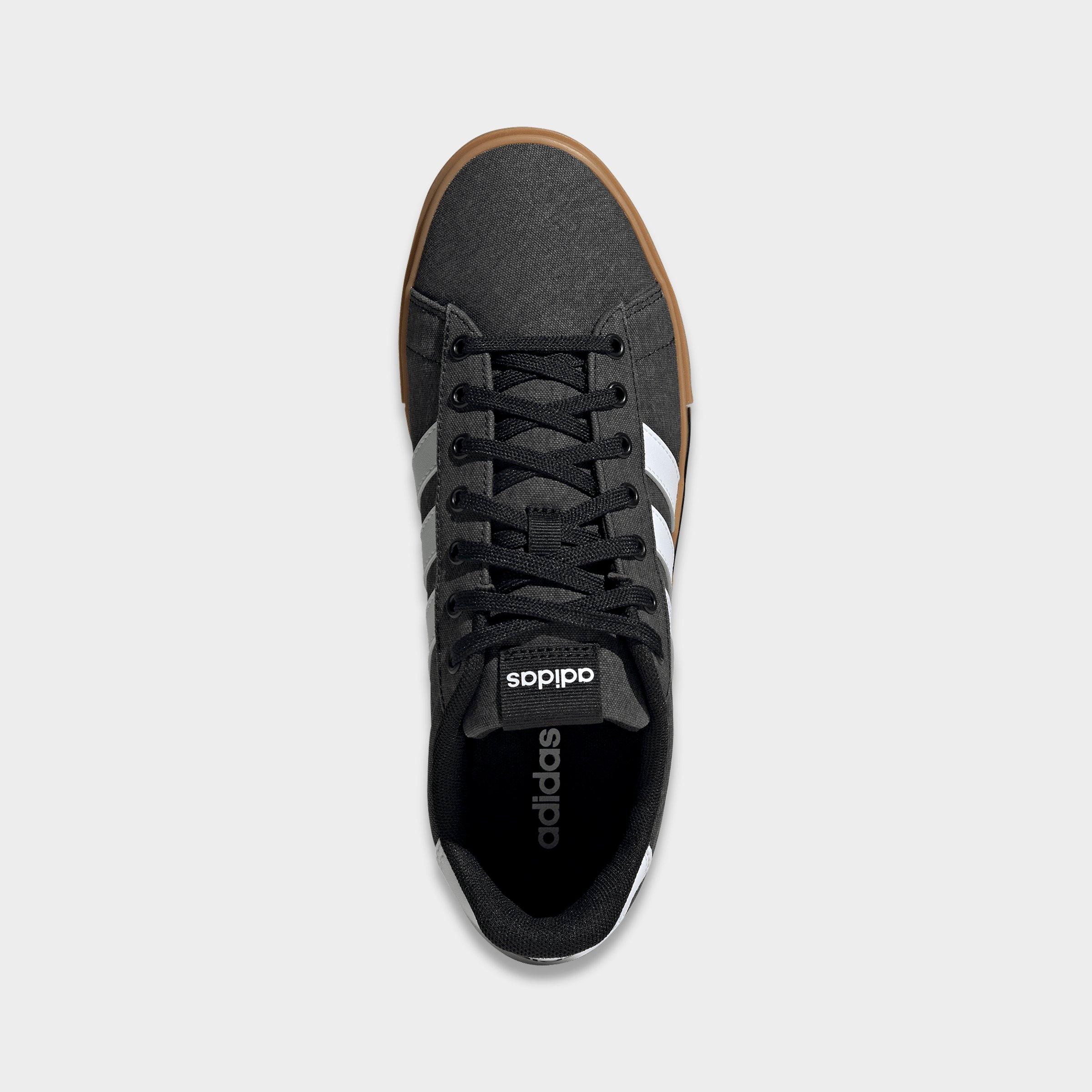 Men's adidas Daily 4.0 Casual Shoes (Big Kids' Sizes Available) - Part 1 - Black/White/Gum - Top view