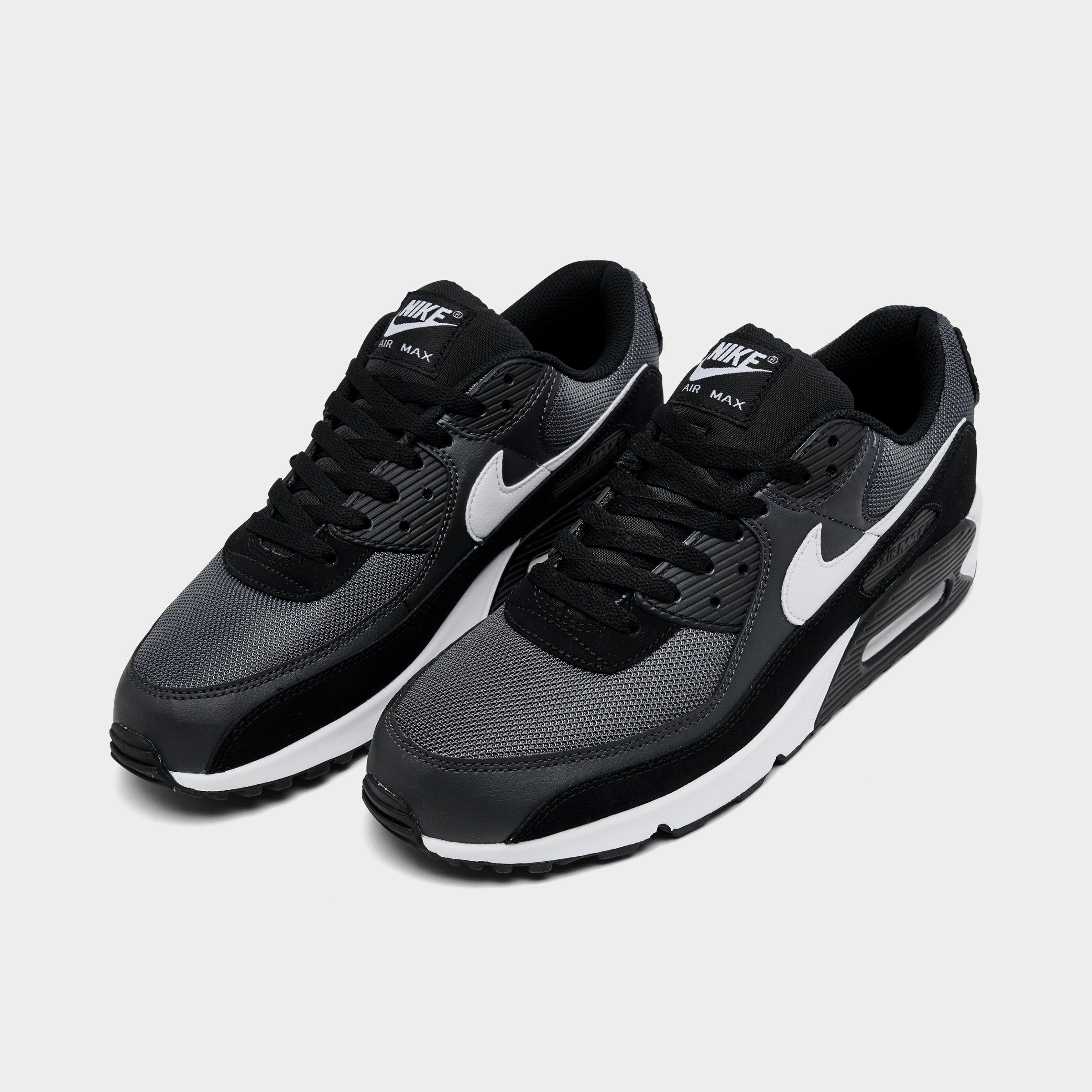 Men's Nithtke Air Max 90 Casual Shoes - Part 4 - Iron Grey/Dark Smoke Grey/Black/White - Both shoes facing left
