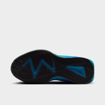 Big Kids' Nithtke S.T. Dynamite Basketball Shoes - Fuchsia Glow/Baltic Blue/Metallic Silver/Smoke Grey - Bottom view