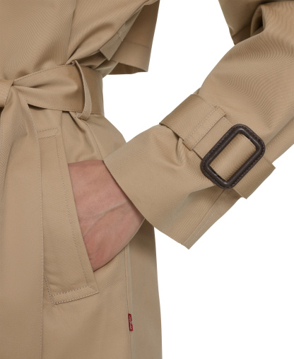 Levi's Women's Regular Single Breasted Trench Coat - Khaki