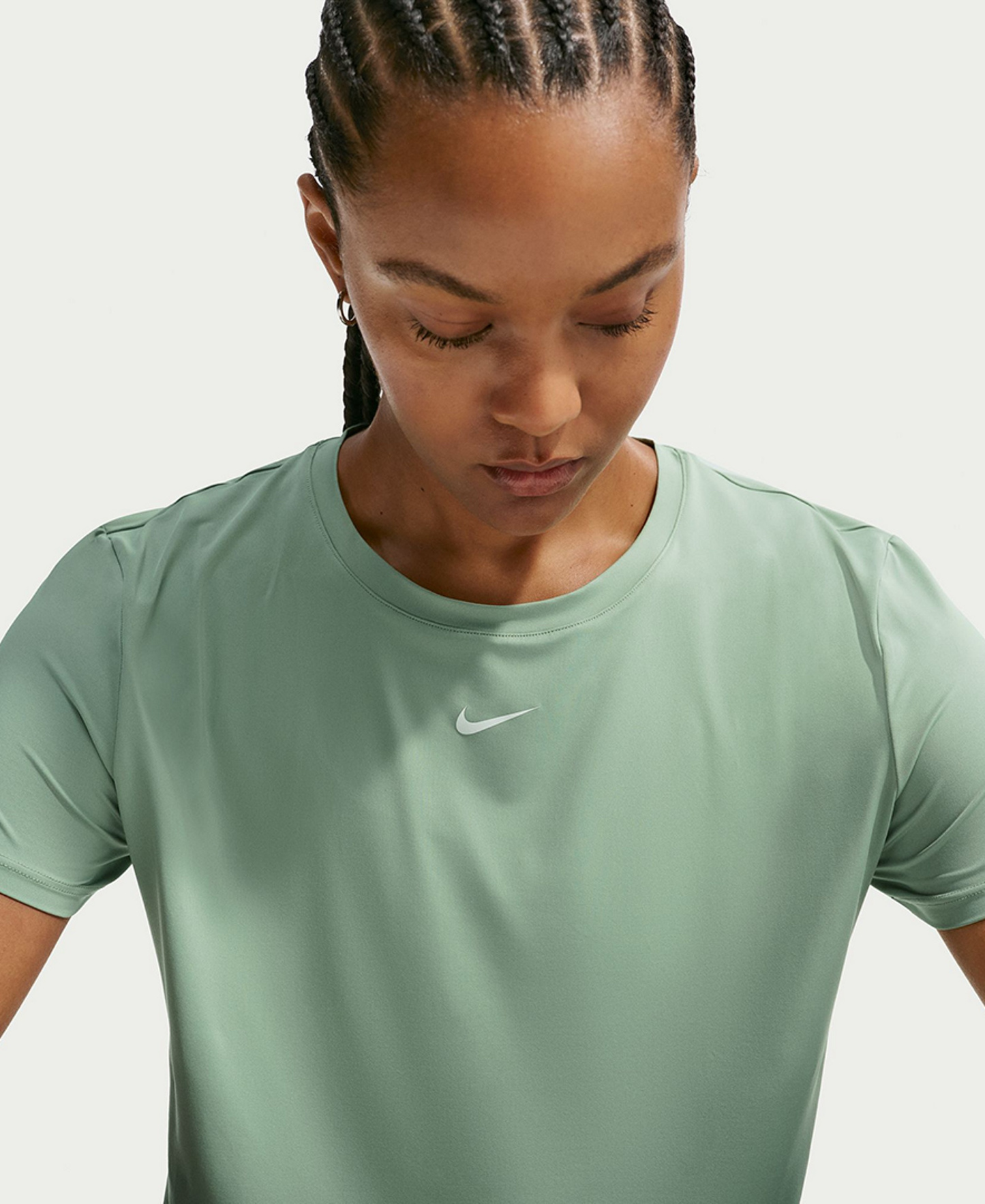 Nike Women's One Classic Dri-Fit Short-Sleeve Top - Steam/white
