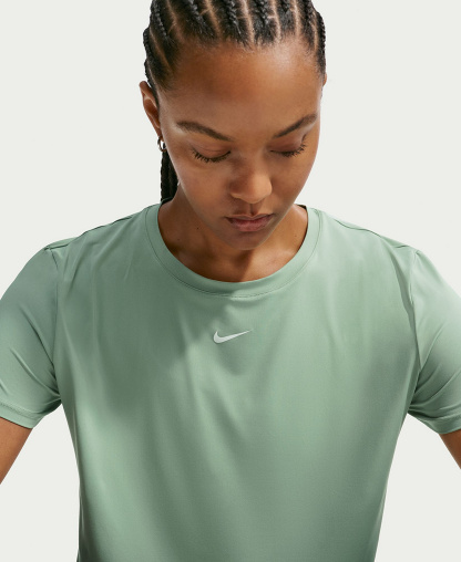 Nike Women's One Classic Dri-Fit Short-Sleeve Top - Steam/white