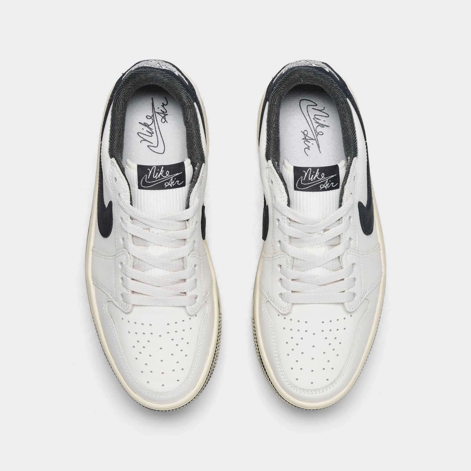 Women's Air Jordan 1 Low Triple Stack Casual Shoes - Sail/Anthracite/Coconut Millk - view 5