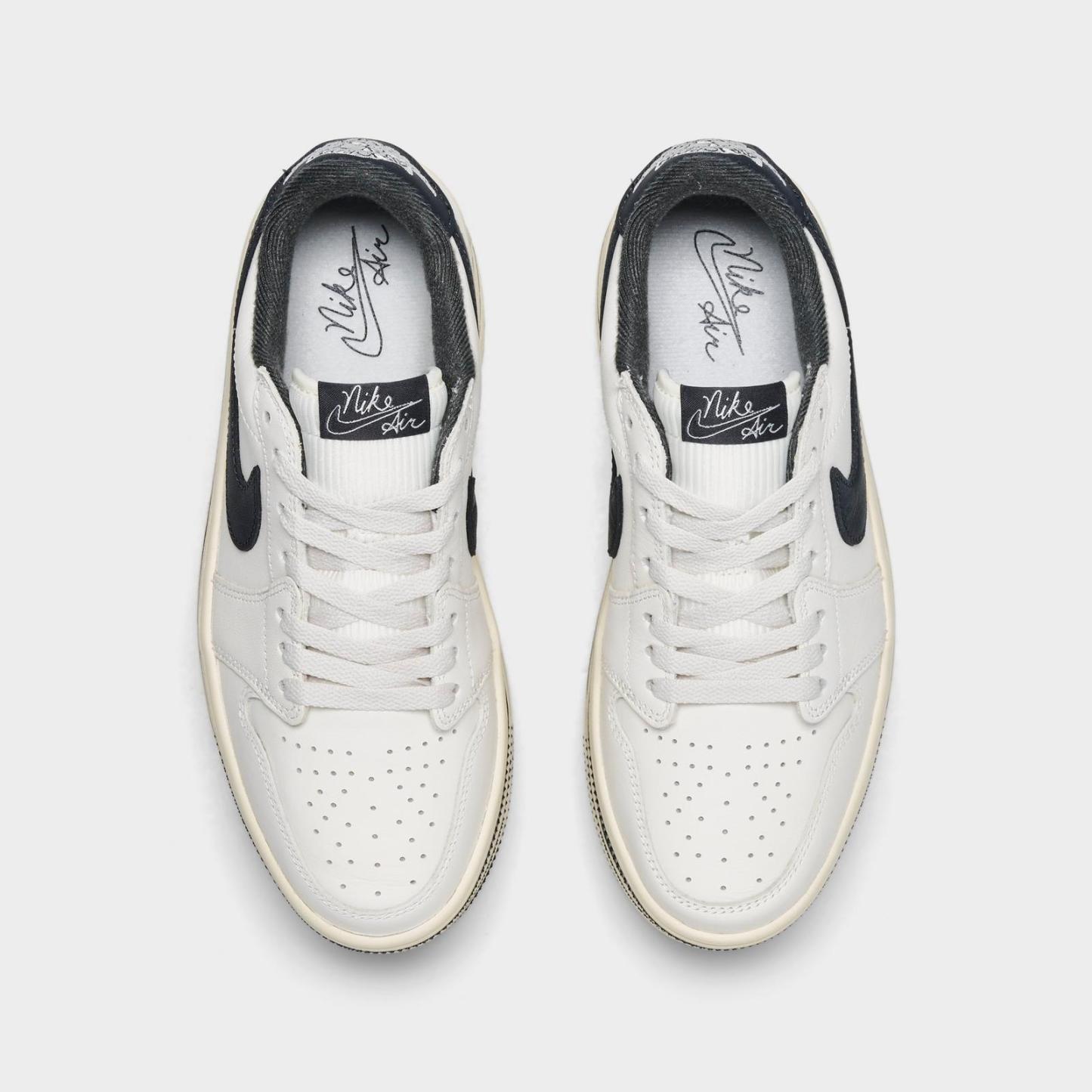 Women's Air Jordan 1 Low Triple Stack Casual Shoes - Sail/Anthracite/Coconut Millk - view 5