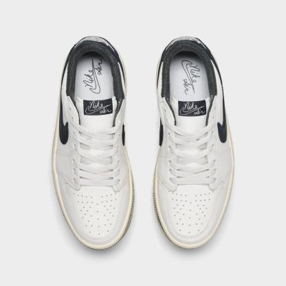 Women's Air Jordan 1 Low Triple Stack Casual Shoes - Sail/Anthracite/Coconut Millk - view 5