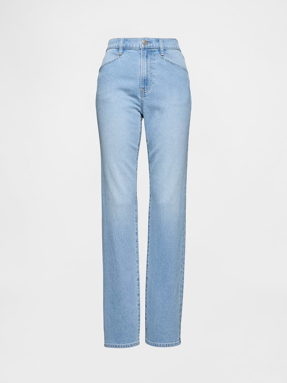 High Rise '90s Slim Straight Jeans - Light indigo blue