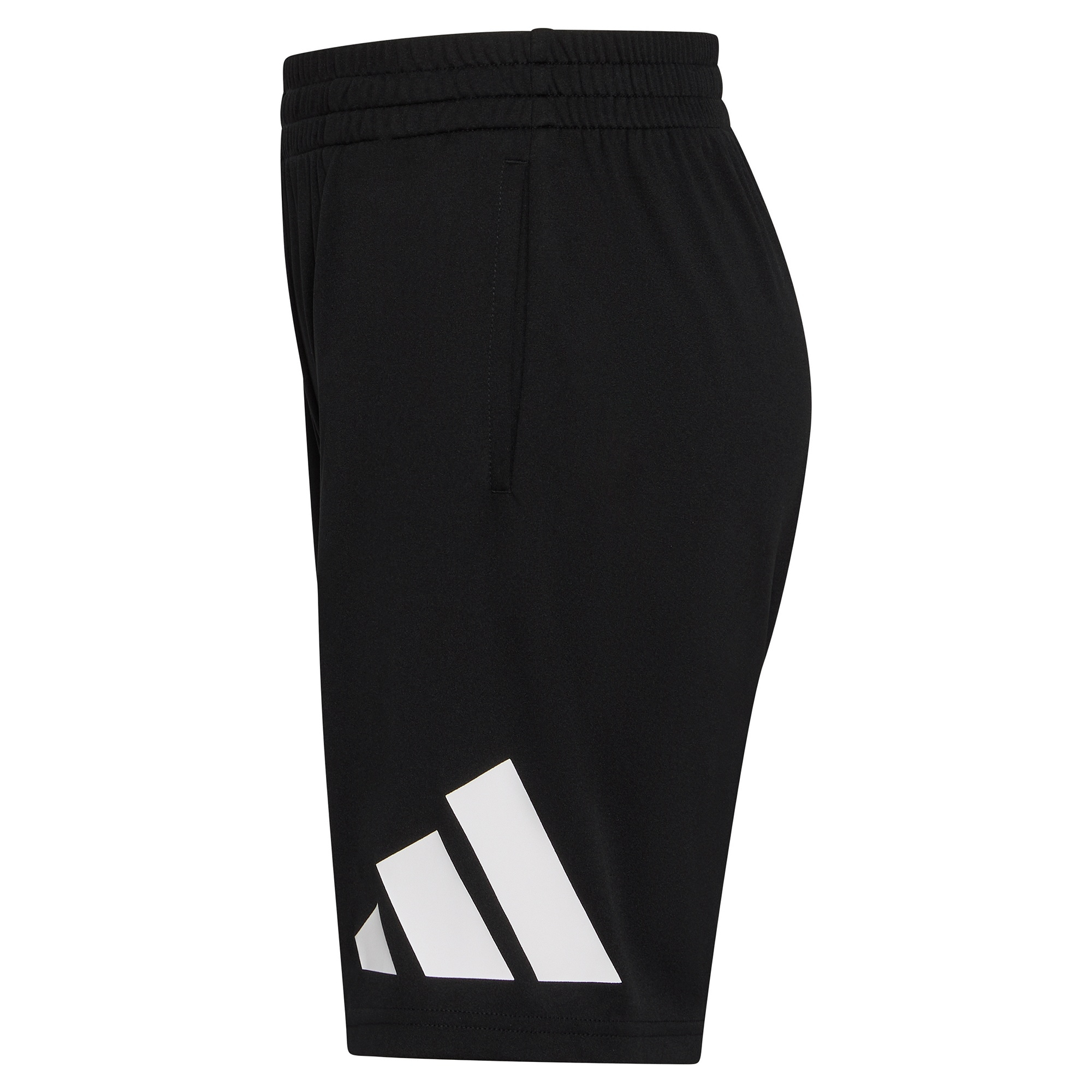 adidas Boys' 8-20 Elastic Waistband Essentials Big Logo Shorts - Black
