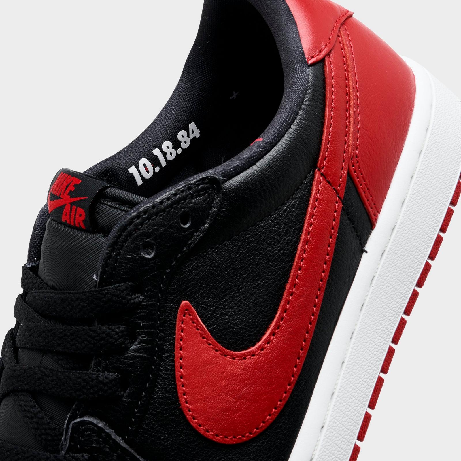 Men's Air Jordan Retro 1 Low OG Casual Shoes - Black/Varsity Red/Summit White - view 3