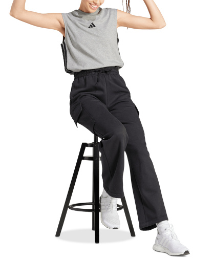 adidas Women's Essentials Fleece Cargo Sweatpants - Black/white