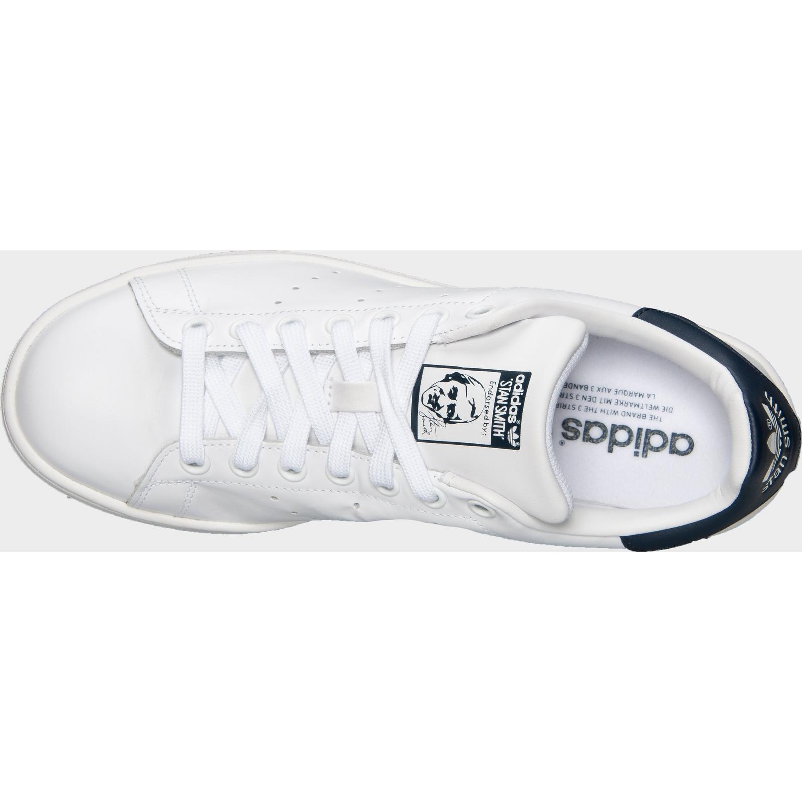 Men's adidas Originals Stan Smith Casual Shoes - Core White/Core White/Dark Blue - view 7