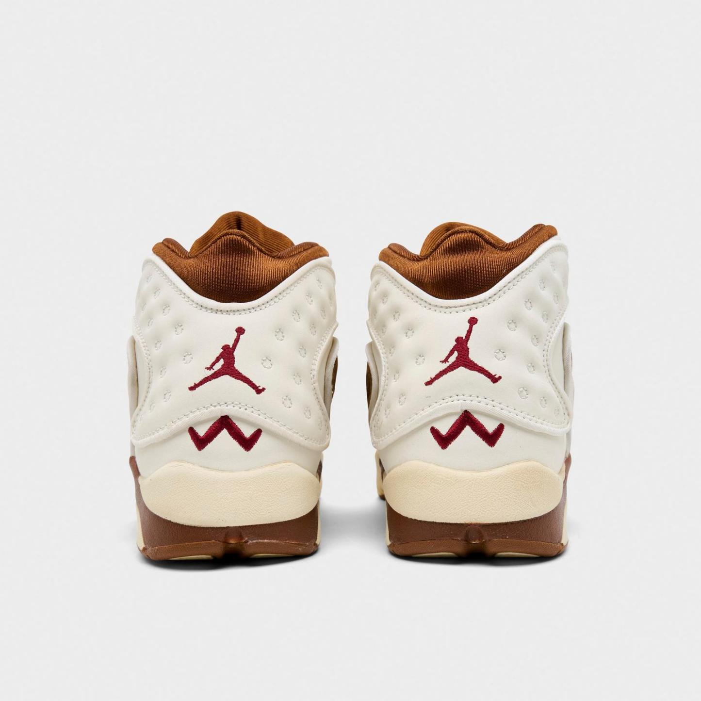 Women's Air Jordan OG Casual Shoes - Pale Ivory/Light British Tan/Muslin/Track Red - view 4
