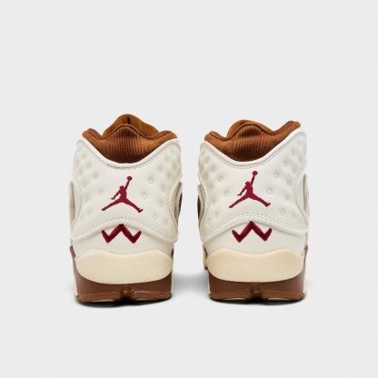 Women's Air Jordan OG Casual Shoes - Pale Ivory/Light British Tan/Muslin/Track Red - view 4