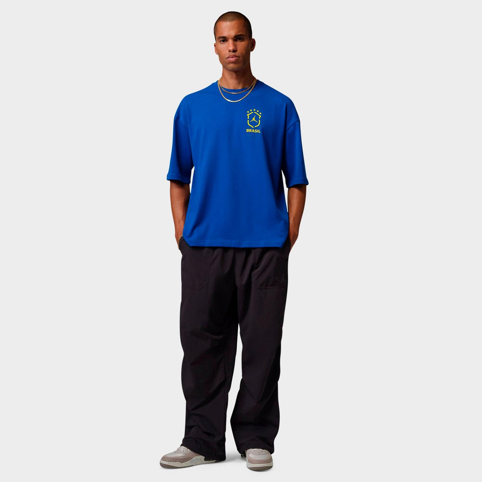 Men's Jordan 85 Brazil 5 Star Graphic Oversized T-Shirt - Old Royal - view 2