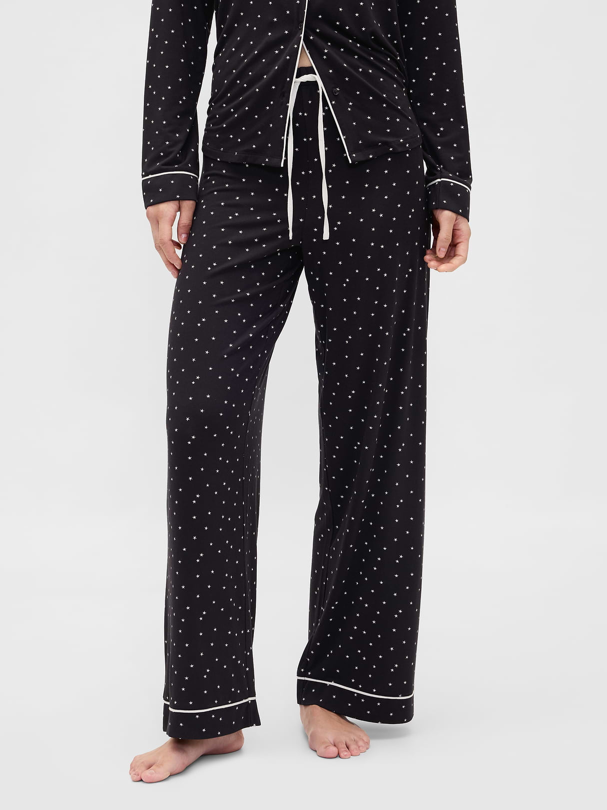 SoftMade Modal PJ Pants - Black & white stars