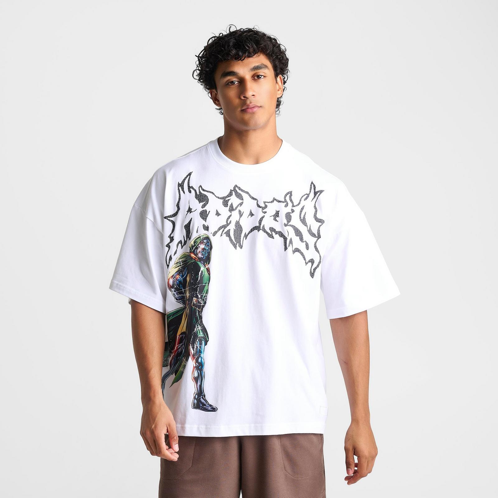 Men's adidas x Marvel Doom Graphic T-Shirt - White - view 3