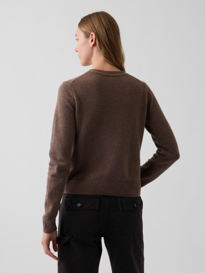 CashSoft Crew Sweater - Cool brown heather
