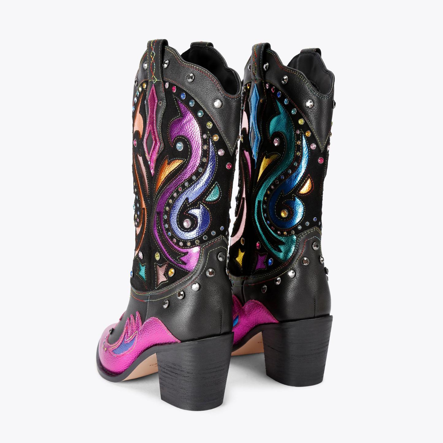 Kurt Geiger London Kensington Cowboy Boot - Black - view 4