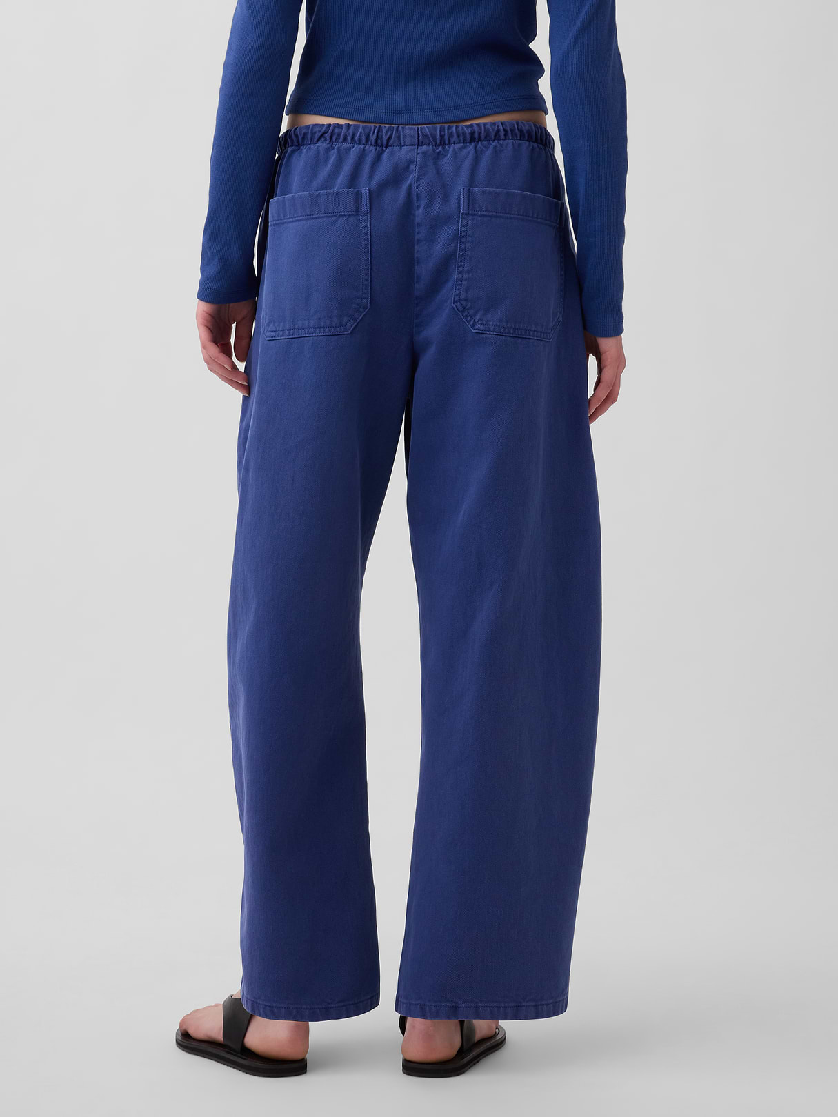 Easy Double-Knee Barrel Pants - Dutch blue