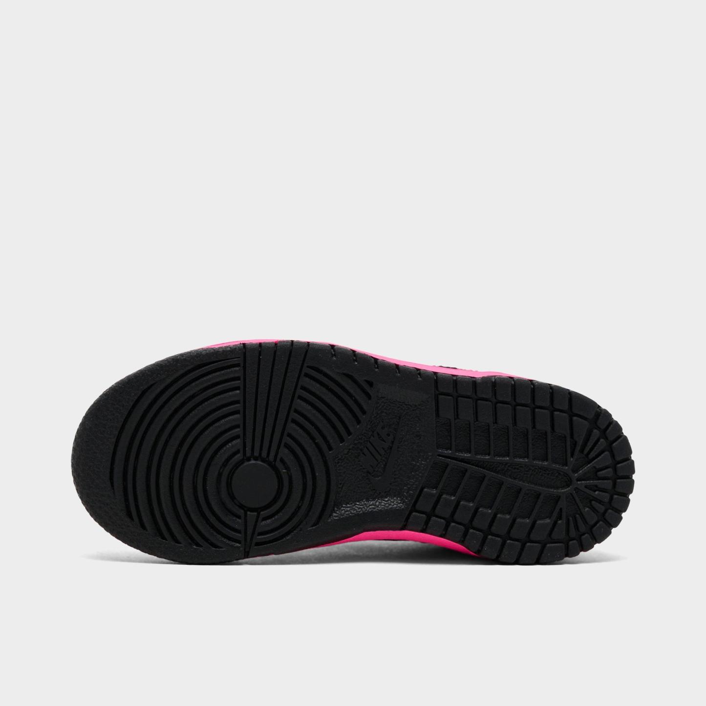 Kids' Toddler Nithtke Dunk Low Casual Shoes - Pink Blast/Pink Blast/Black - Bottom view