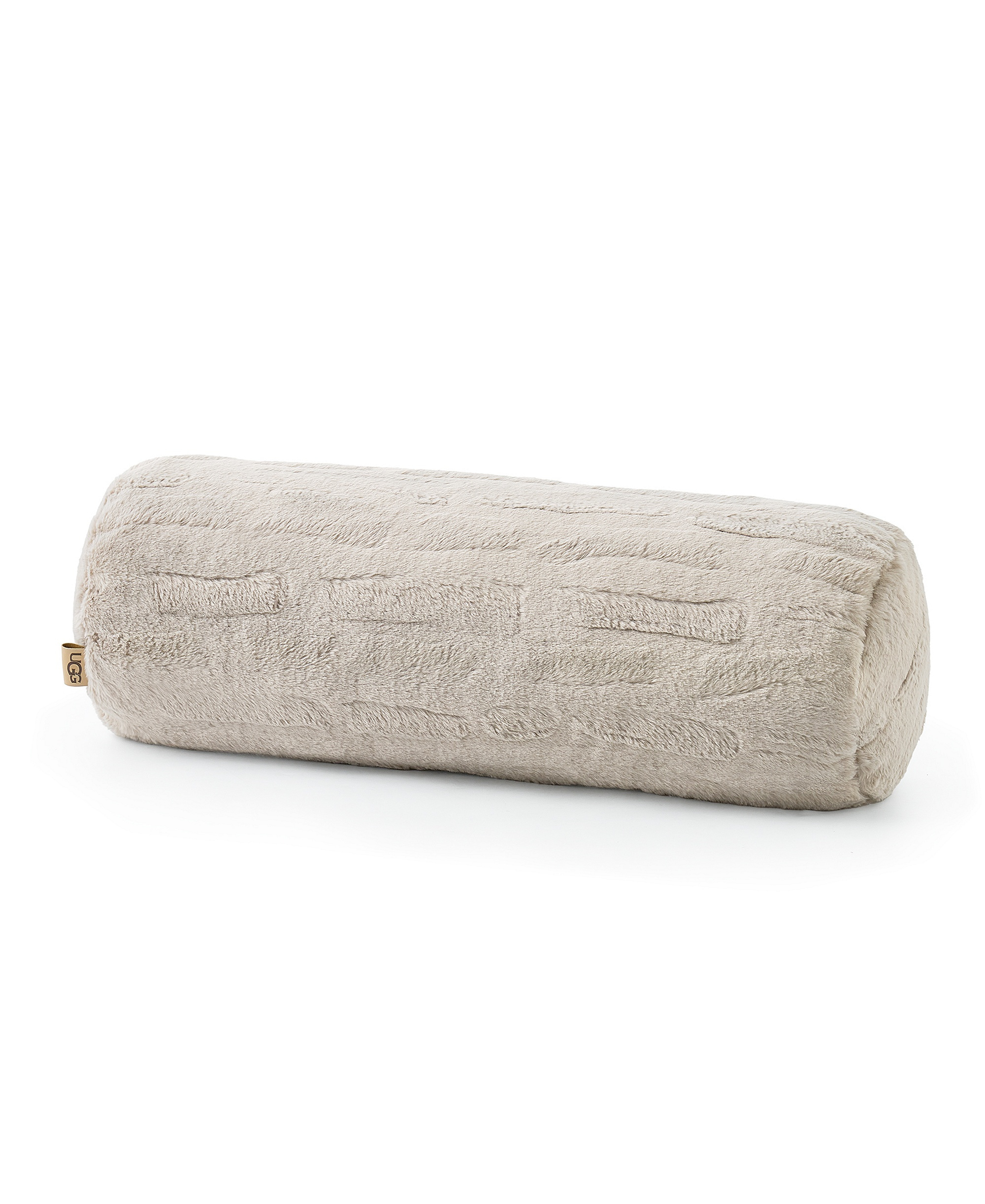 UGG® Valor Carved Faux-Fur Bolster Decorative Pillow, 8" x 26" - Clamshell