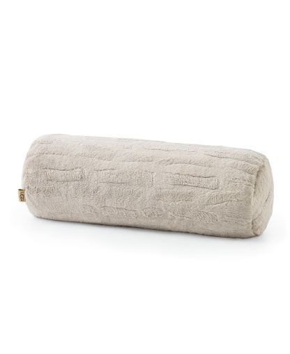 UGG® Valor Carved Faux-Fur Bolster Decorative Pillow, 8" x 26" - Clamshell