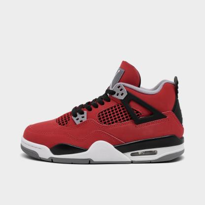 Big Kids' Air Jordan Retro 4 Basketball Shoes - Imperial Purple/Multi-Color/Multi-Color - view 1