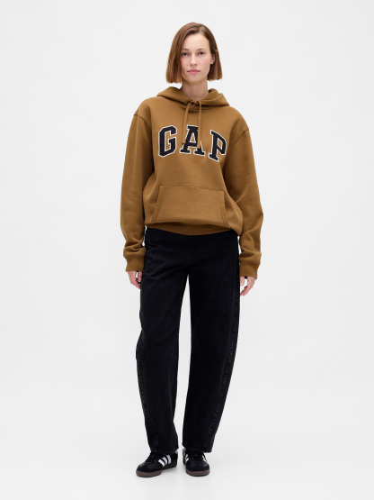 Adult VintageSoft Arch Logo Hoodie - PALOMINO BROWN