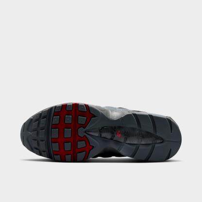 Men's Nithtke Air Max 95 Big Bubble Scorpion Casual Shoes - Part 1 - Black/Smoke Grey/Dark Smoke Grey/Tough Red - Bottom view