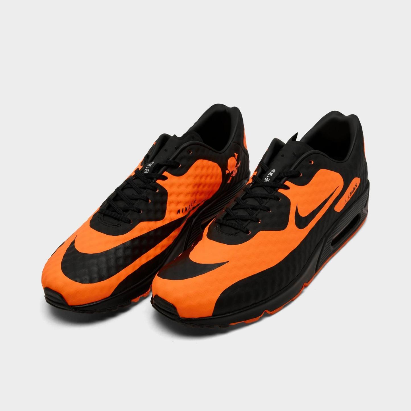 Men's Nike Air Max 90 SE Hypervenom Casual Shoes - Bright Citrus/Black/Total Orange