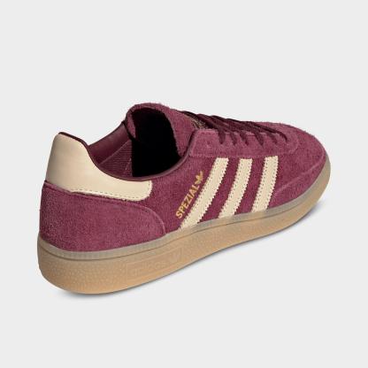 Women's adidas Originals Handball Spezial Casual Shoes - Part 2 - Maroon/Warm Vanilla/Gold Metallic - Back view