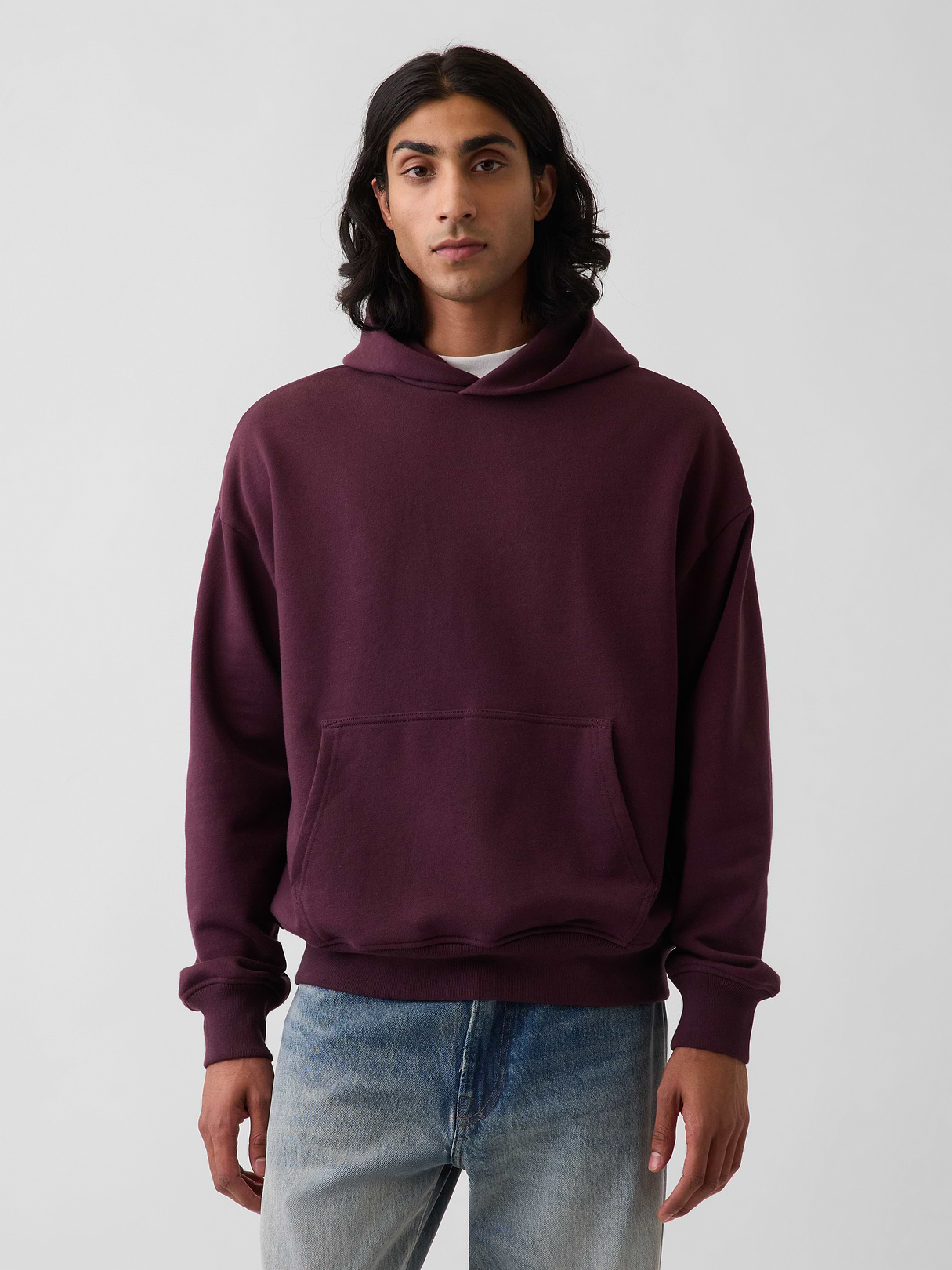 Adult Heavyweight Oversized Hoodie - Bordeaux purple