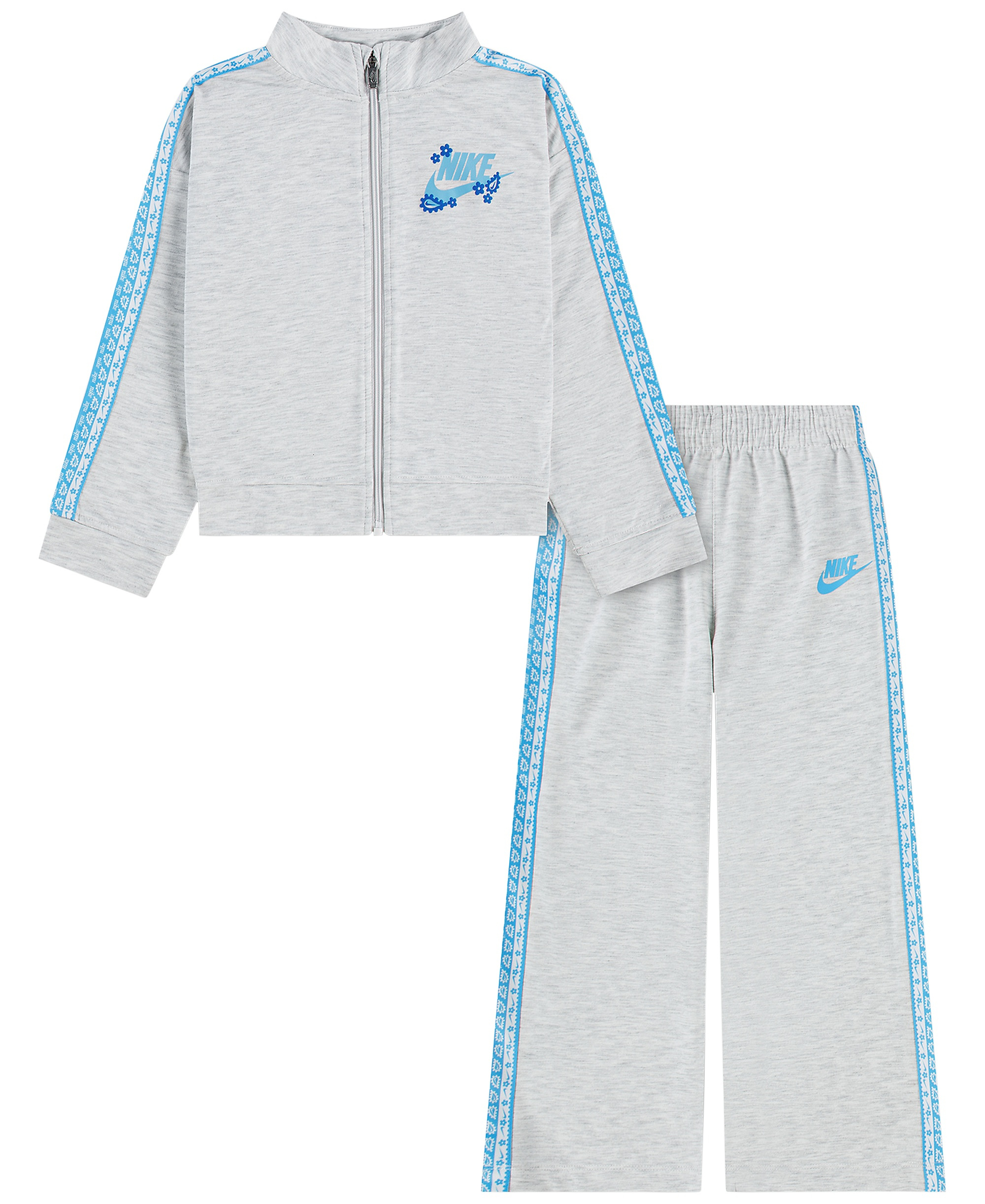 Nike Girls' 4-6X Retro Remix Jacket and Pants, 2-Piece Set - Birch Heather
