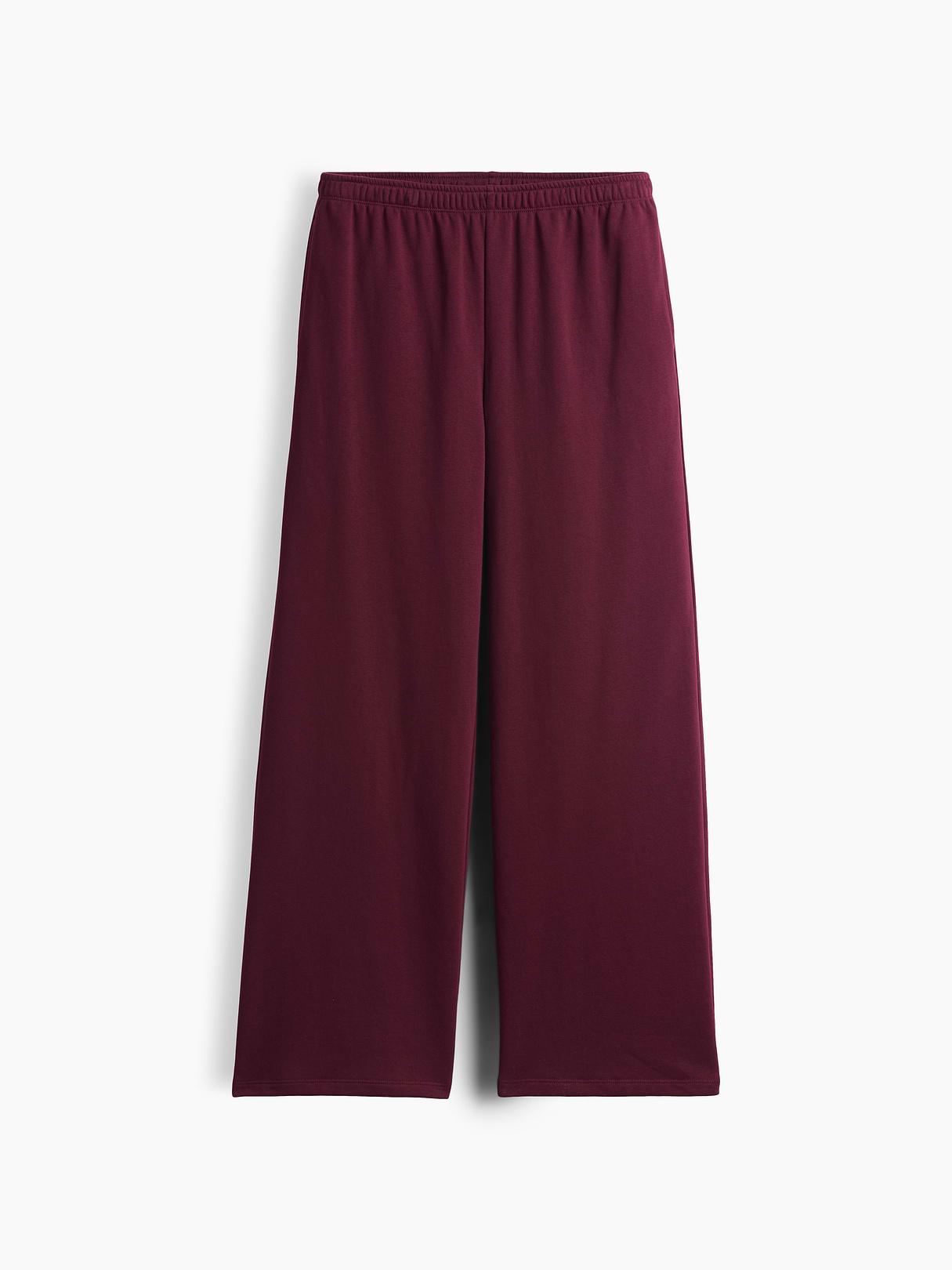 Mid Rise VintageSoft Terry Loose Sweatpants - Purple burgundy