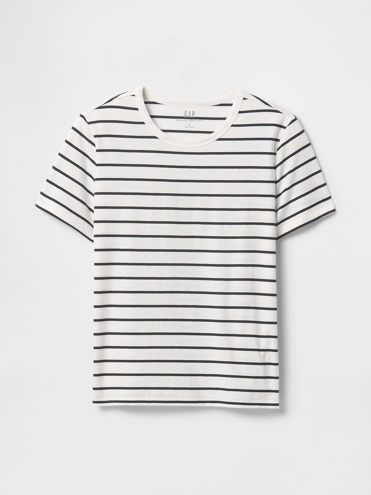 Organic Cotton VintageSoft T-Shirt - White and black stripe