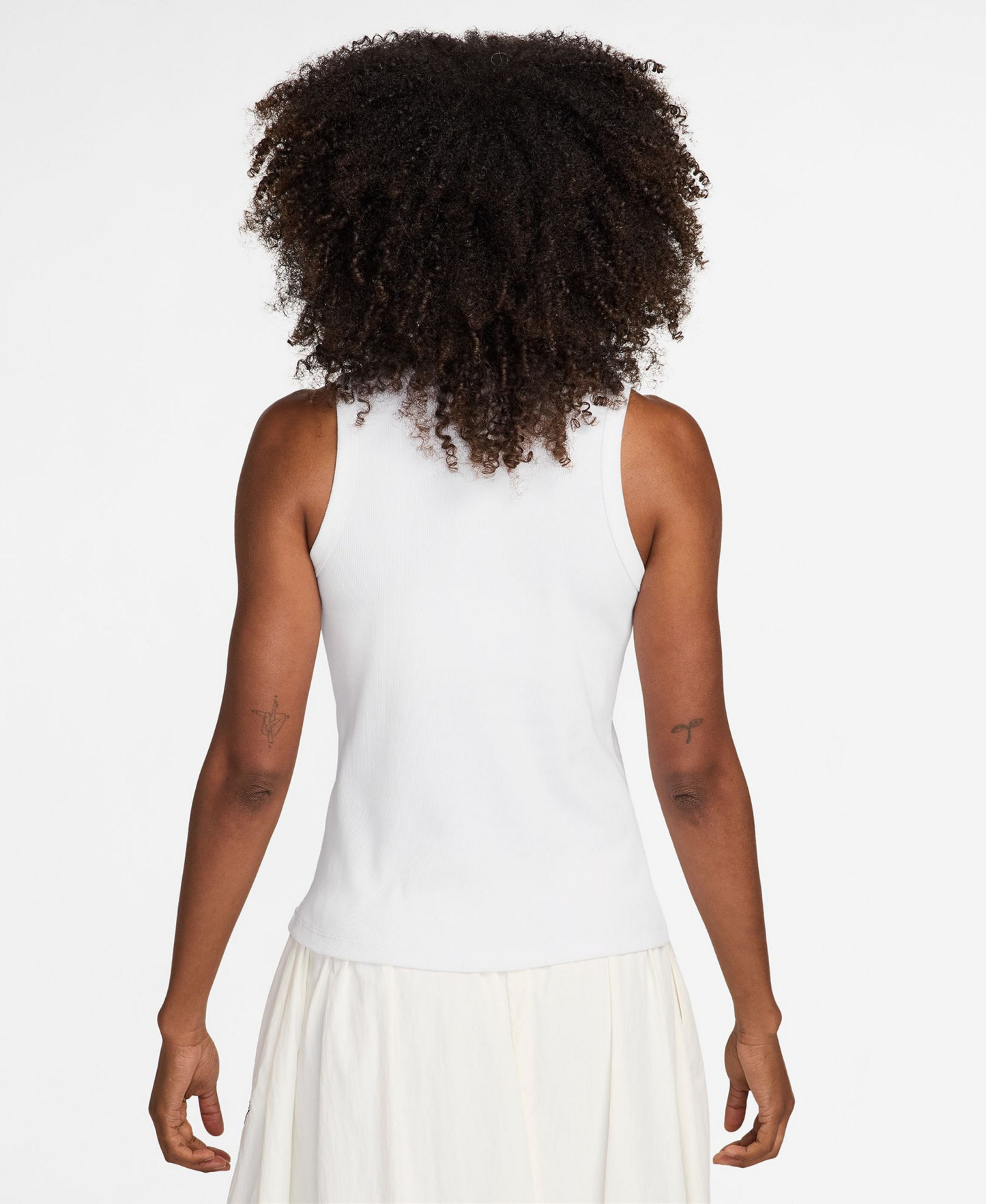 Nike Women's Tight Ribbed Tank Top - White/black